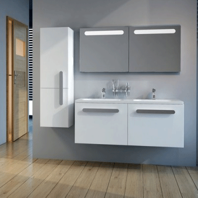 Пенал RAVAK CHROME SB-350 L X000000966 35х120х37 лівий капучино білий. Купить в Днепре. Меблі. Пенали. Сантехніка. Купить в интернет магазине сантехники Санстор. Днепр.