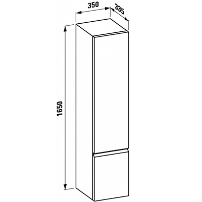 Пенал LAUFEN PRO S 4831210954231 35х33х165 венге. Купить в Днепре. Меблі. Пенали. Сантехніка. Купить в интернет магазине сантехники Санстор. Днепр.