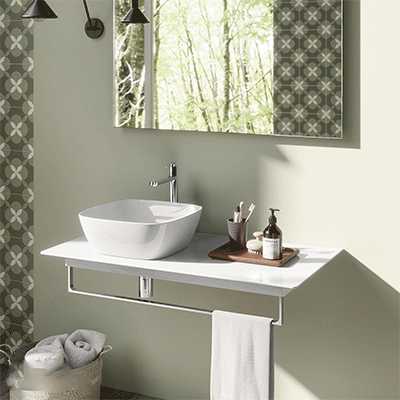 Стільниця CATALANO GREEN LUX 40 1PC10C1A00 100х54 отвір для змішувача зліва. Купить в Днепре. Меблі. Стільниці. Сантехніка. Купить в интернет магазине сантехники Санстор. Днепр.