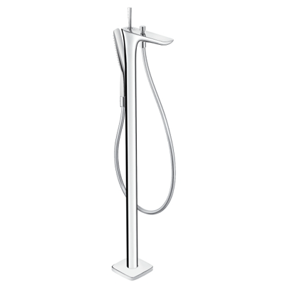Змішувач підлоговий HANSGROHE PURAVIDA 15473000 з душовим гарнітуром. Купить в Днепре. Змішувачі. Змішувачі підлогові. Сантехніка. Купить в интернет магазине сантехники Санстор. Днепр.