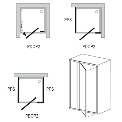 Душові двері RAVAK PIVOT PDOP2-100 Transparent сатін 03GA0U00Z1. Купить в Днепре. Душові кабіни. Душові двері. Сантехніка. Купить в интернет магазине сантехники Санстор. Днепр.