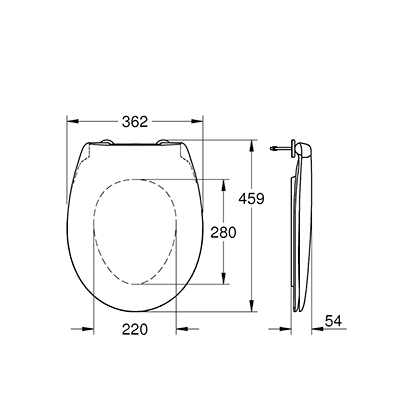 Сидіння для унітазу GROHE BAU CERAMIC 39492000 дюропласт. Купить в Днепре. Унітази. Сидіння до унітазів. Сантехніка. Купить в интернет магазине сантехники Санстор. Днепр.