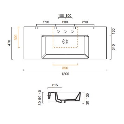 Умивальник підвісний CATALANO PREMIUM UP 112VPUP00 120x48. Купить в Днепре. Умивальники. Умивальники підвісні. Сантехніка. Купить в интернет магазине сантехники Санстор. Днепр.