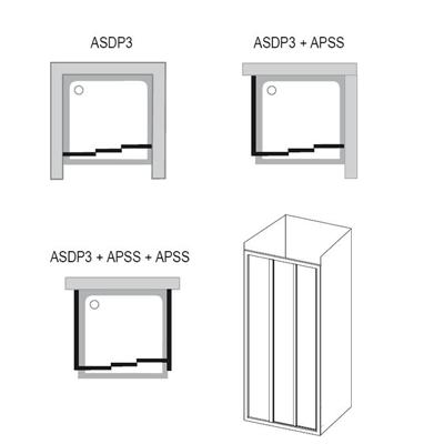 Душові двері RAVAK SUPERNOVA ASDP3-80 Transparent сатін 00V40U02Z1. Купить в Днепре. Душові кабіни. Душові двері. Сантехніка. Купить в интернет магазине сантехники Санстор. Днепр.